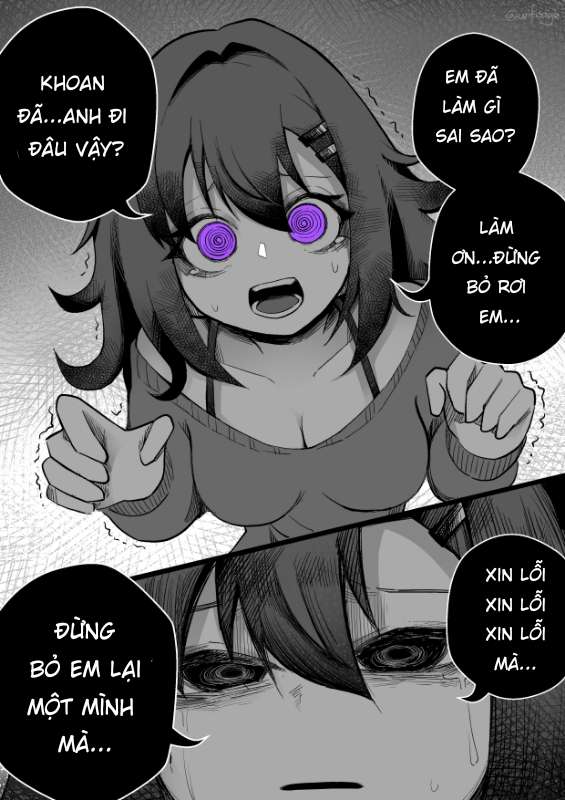 Imagine you have a girlfriend who's a yandere and sometimes a little clumsy.