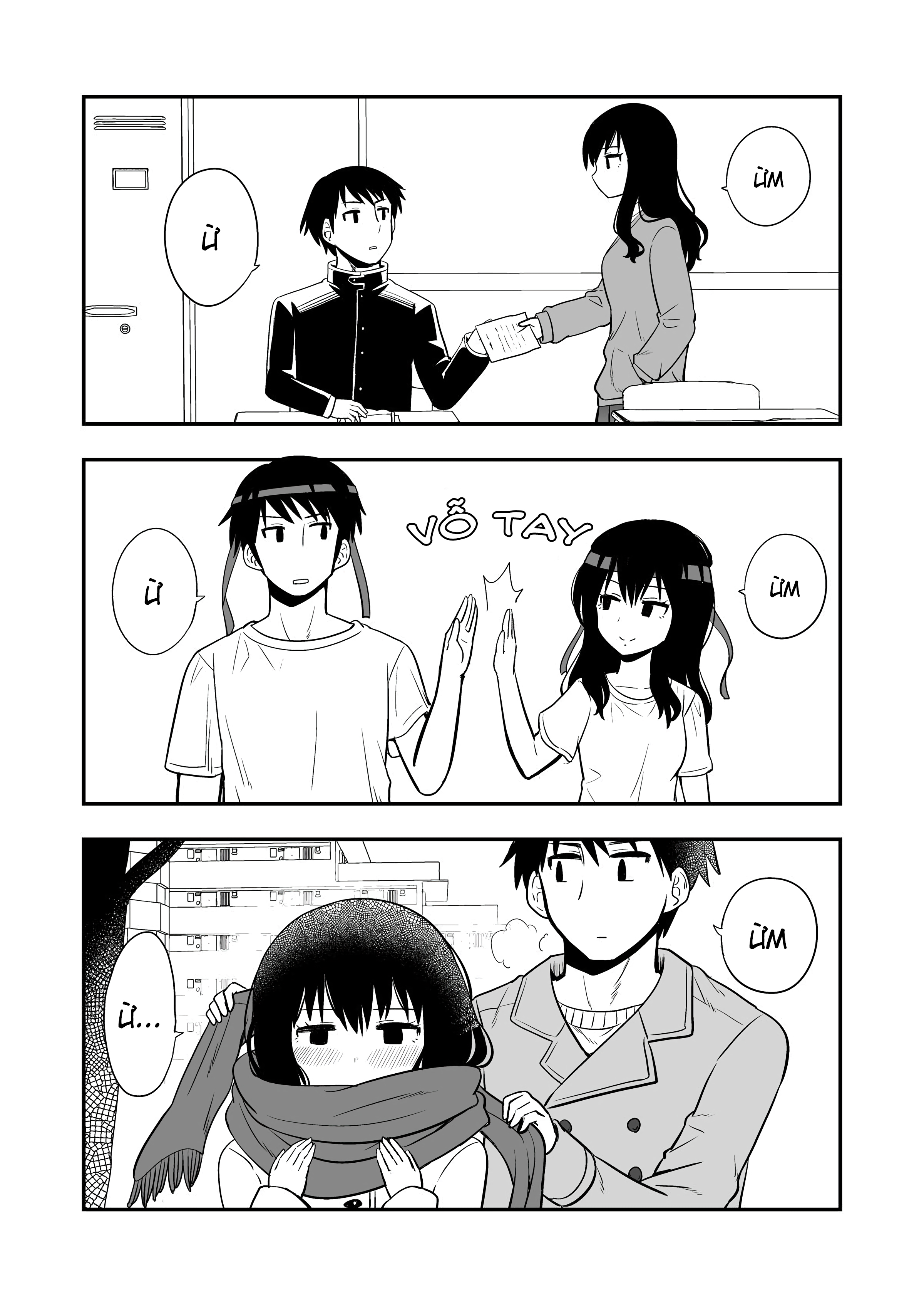 The relationship was communicated through "Um" and "Uh."